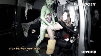 Let SDOEIT's Halloween night with masked guys and busty babes end in a wild ride! - sexu.com - Germany
