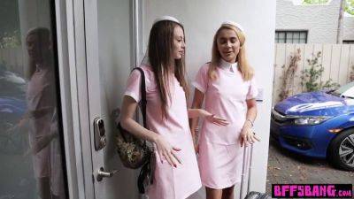 Lucky - Watch these busty teen stewardesses take turns getting their asses drilled by lucky frined - sexu.com